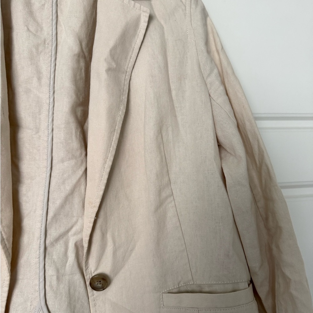 J Crew Linen Blazer - Picture 2 of 3